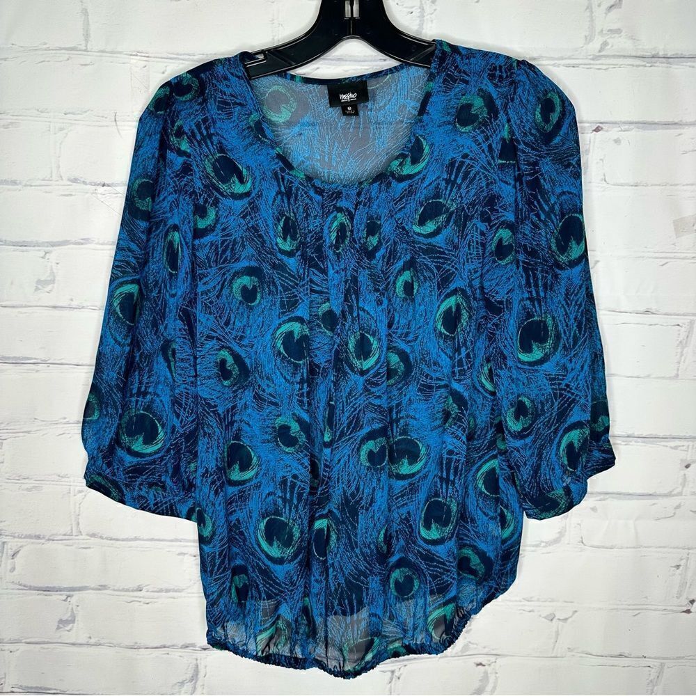Mossimo small blue & green top‎